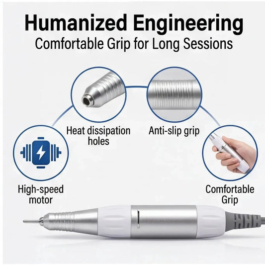 Electric Nail Drill Pen Handpiece – File, Polish & Grind Tool Electric Nail Drill Peaceful Pleasures Health and Wellness