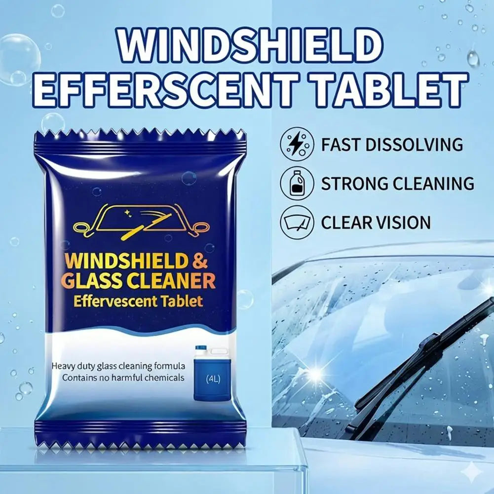 Car Windshield Glass Concentrated Washer Tablets Car Effervescent Washer Fluid Wiper Glass Solid Cleaning Tablets For Car Window Peaceful Pleasures Health and Wellness