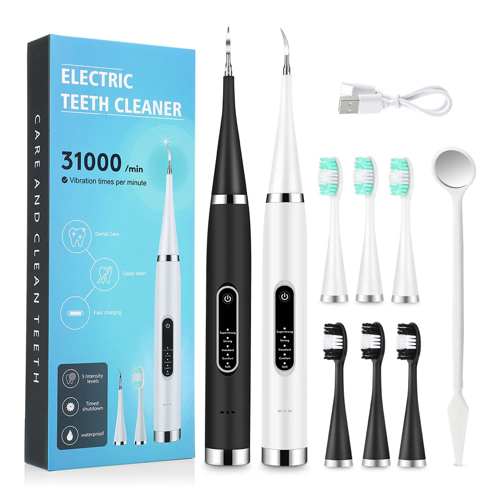 Electric Teeth Cleaner Dental Remover Calculus Plaque Stains and Tartar Oral Care Teeth Whitening Kits Rechargeable Toothbrush Peaceful Pleasures Health and Wellness