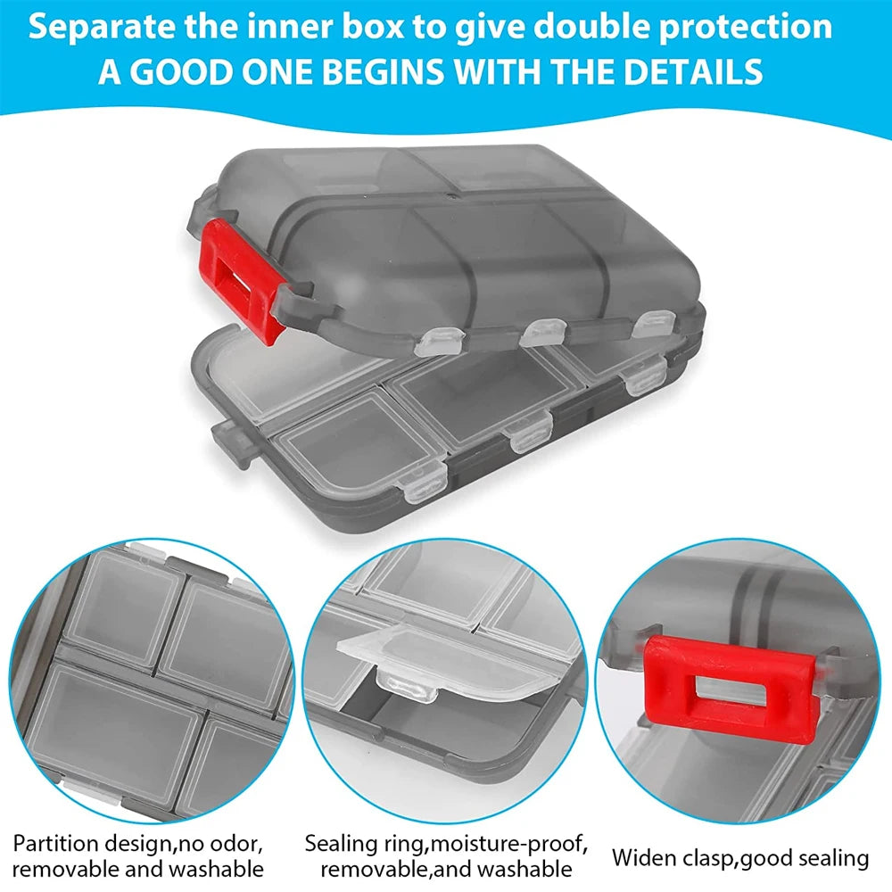 1PC Pill Case Portable Small Weekly Travel Pill Organizer Portable Pocket Pill Box Dispenser for Vitamin Container Medicine Box Peaceful Pleasures Health and Wellness
