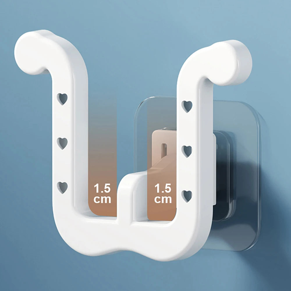 U-shaped Slipper Rack Wall Mounted Perforated Toilet Drainage Storage Rack Bathroom Wall Storage Sandal Rack Bathroom Peaceful Pleasures Health and Wellness