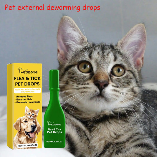 YEGBONG Cat Flea & Tick Drops – Fast-Acting Insect Repellent Cat Flea Treatment Peaceful Pleasures Health and Wellness