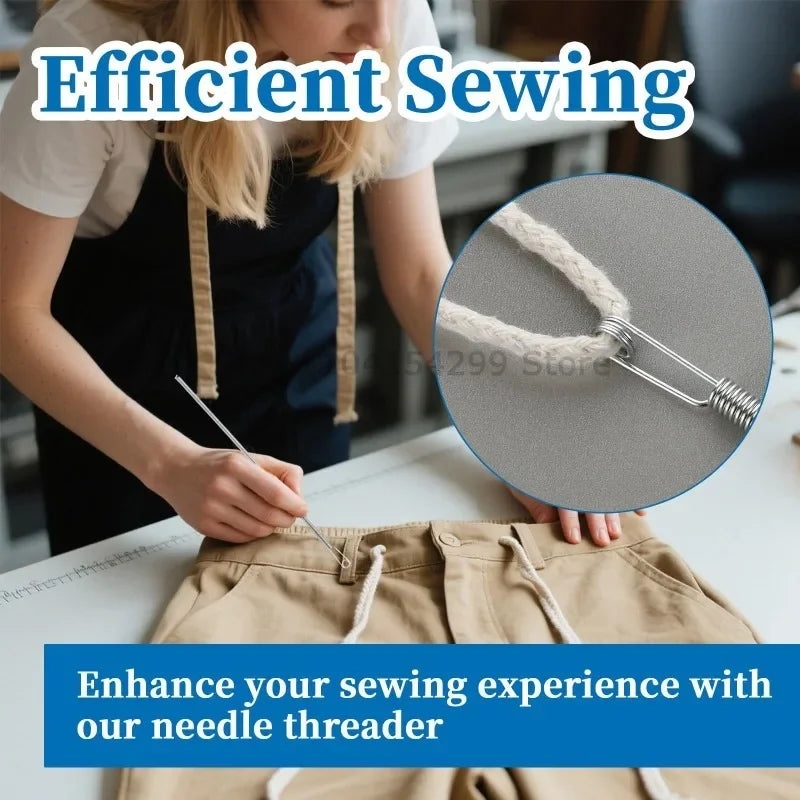 Bendable Spring Drawstring Threader – Elastic & Cord Tool