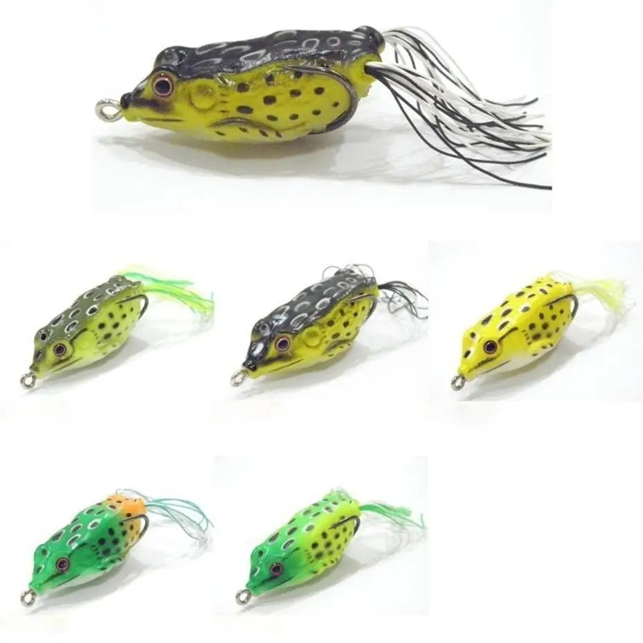 Soft Frog Bass Fishing Lure Hollow Body Topwater Lures Unpainted