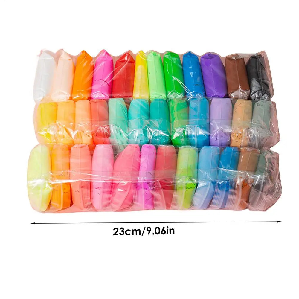 Air Dry Clay Kit 12/24/36 Colors – Kids Craft Modeling Set