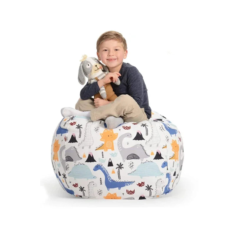 Large Canvas Bean Bag Stuffed Animal Toy Storage Organizer