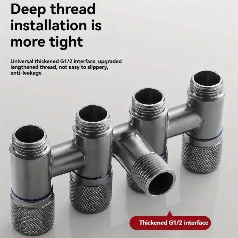 5-Way Angle Valve | 1-Inlet 4-Outlet Water Distribution Valve