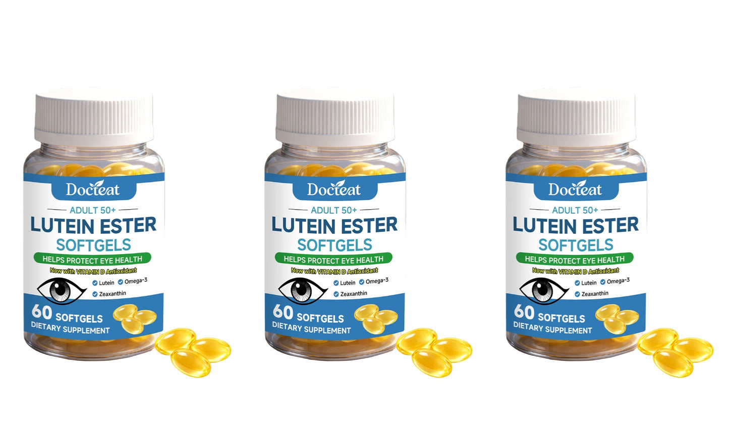 Lutein Ester Softgels 50+ | Zeaxanthin Omega-3 Vitamin D3 60ct