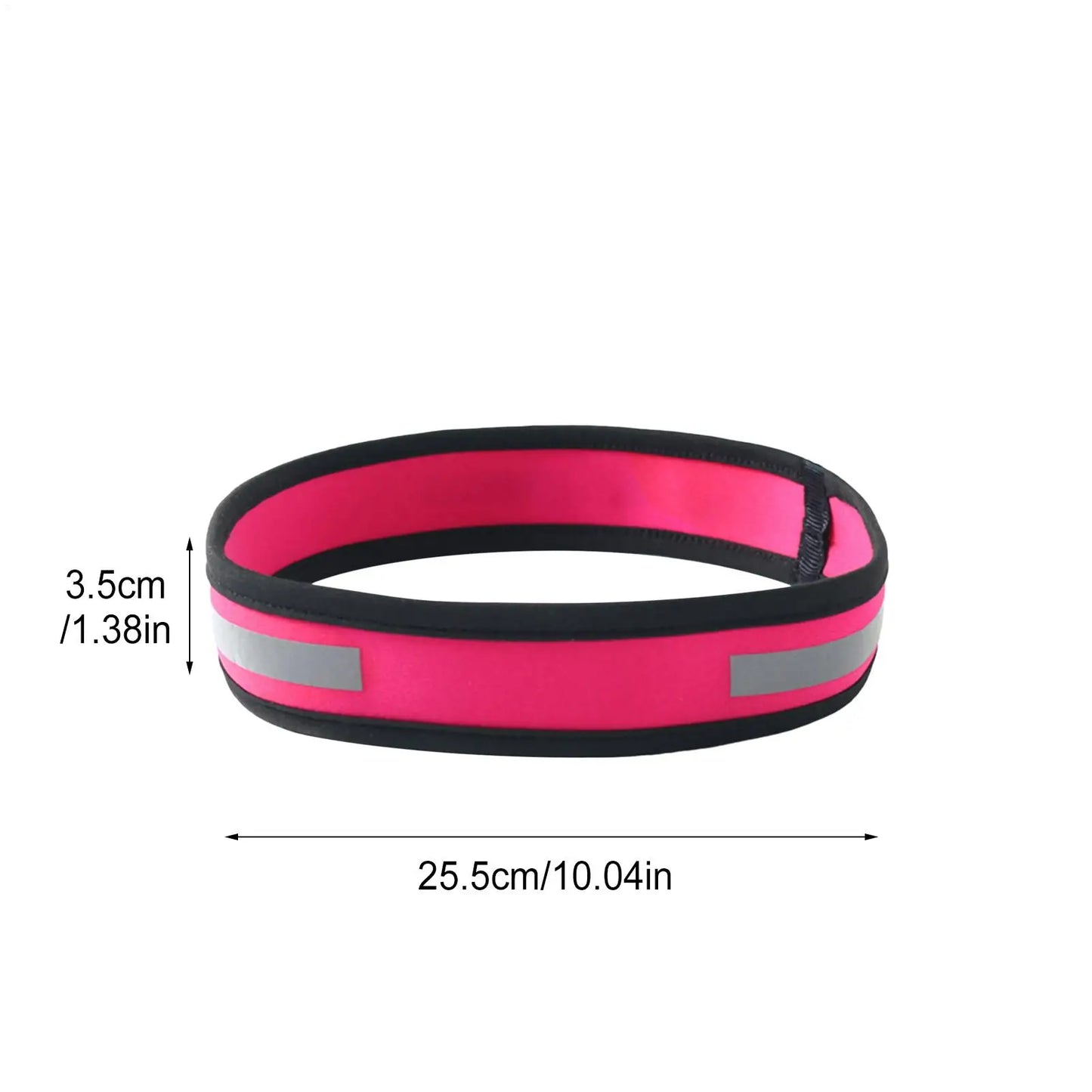 Reflective Sport Sweatband – Anti-Slip Elastic Headband