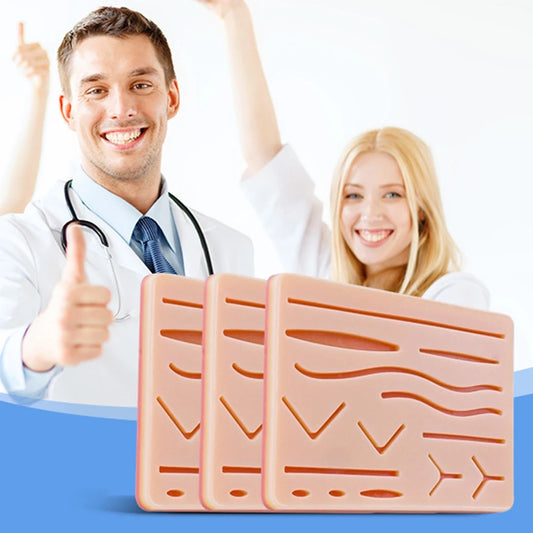 Silicone Skin Pad Suture Training Kit Surgical Wound for Surgeon Medical Practice Training Traumatic Suture Practice Skin Use Peaceful Pleasures Health and Wellness