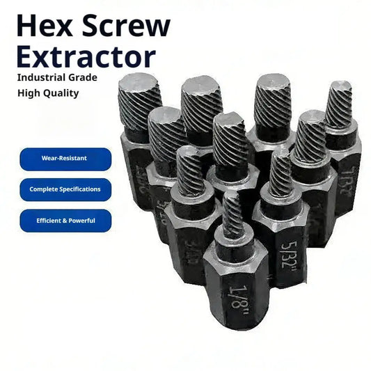 10Pcs Damaged Screw Extractor Drill Bit Set Screw Remover Tool Hex Head Easy Out Bolt Extractor Spiral Broken For Nuts Bolts Peaceful Pleasures Health and Wellness