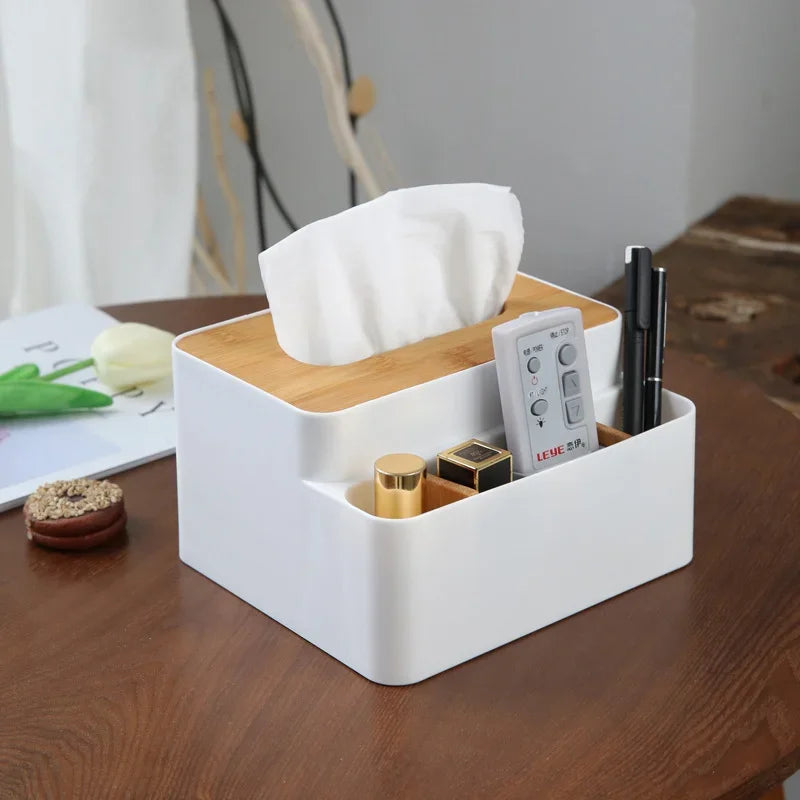 Plastic Desktop Storage Box for Remote Controls Tissues Cosmetics Office Supplies Living Room Organization Peaceful Pleasures Health and Wellness