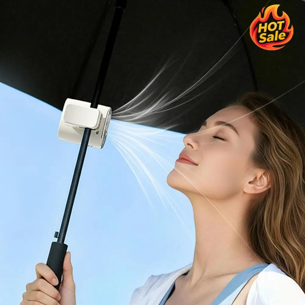 USB Car Clip Cooling Fan 360° 199 Speeds LED Display