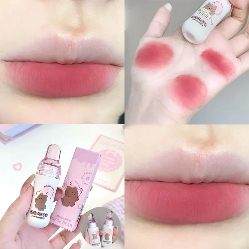 Gege Bear Matte Velvet Lip Glaze – Waterproof Long-Lasting