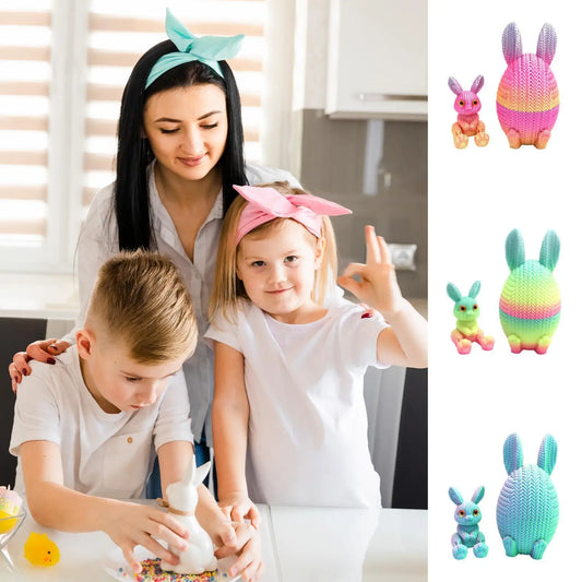 Easter 3D Printed Egg Easter Desktop Decor Desktop Ornament Toys For Bookcase Window Sill Bookshelf Display Cabinet Dressing Peaceful Pleasures Health and Wellness