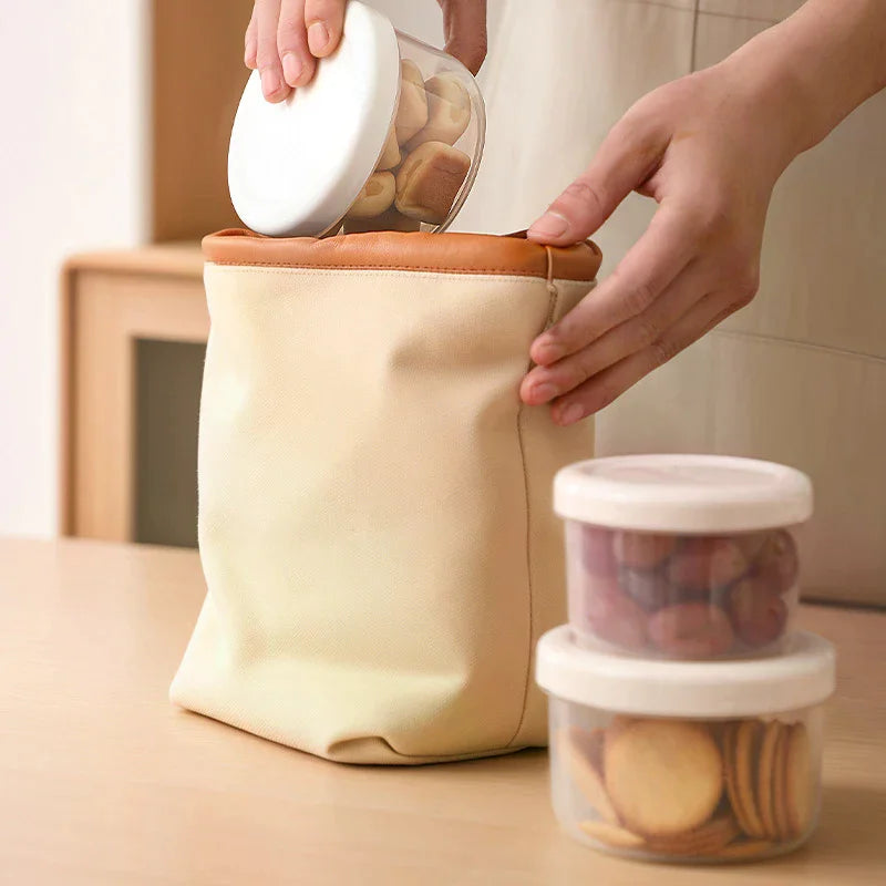 Round Plastic Food Storage Container with Lid | Fridge Box