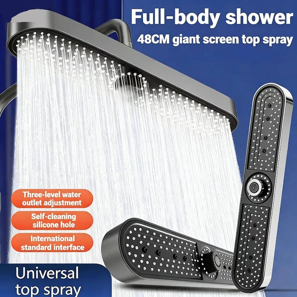 19" Luxury Rainfall Shower Head | 3 Mode High Pressure Water Saving