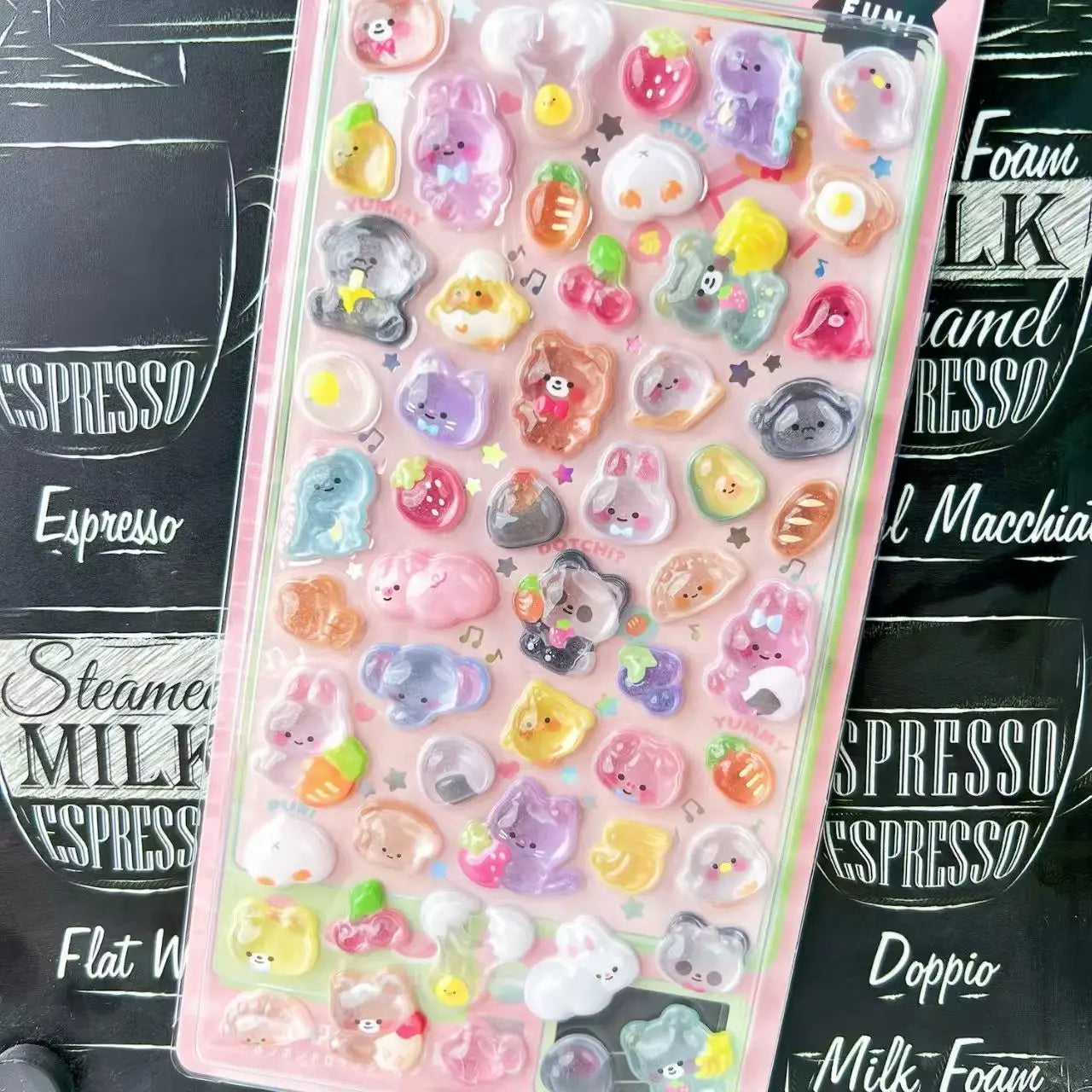 3D Kawaii Stickers – Ice Cream Fruit & Pets Scrapbook Decals