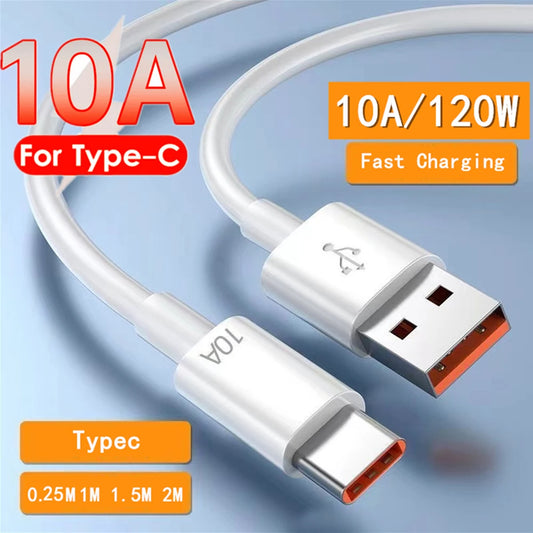 120W USB-C Fast Charging Cable 10A | 0.25m–2m Android USB-C Charging Cable Peaceful Pleasures Health and Wellness 0.25m