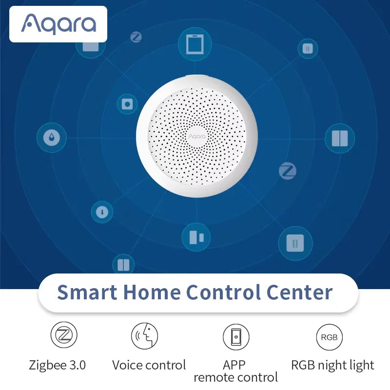 Aqara Gateway M1S Hub ZigBee For Xiaomi Smart Gateway 3 Wireless Connection Alarm System Monitor Remote Work With Mijia Homekit Peaceful Pleasures Health and Wellness