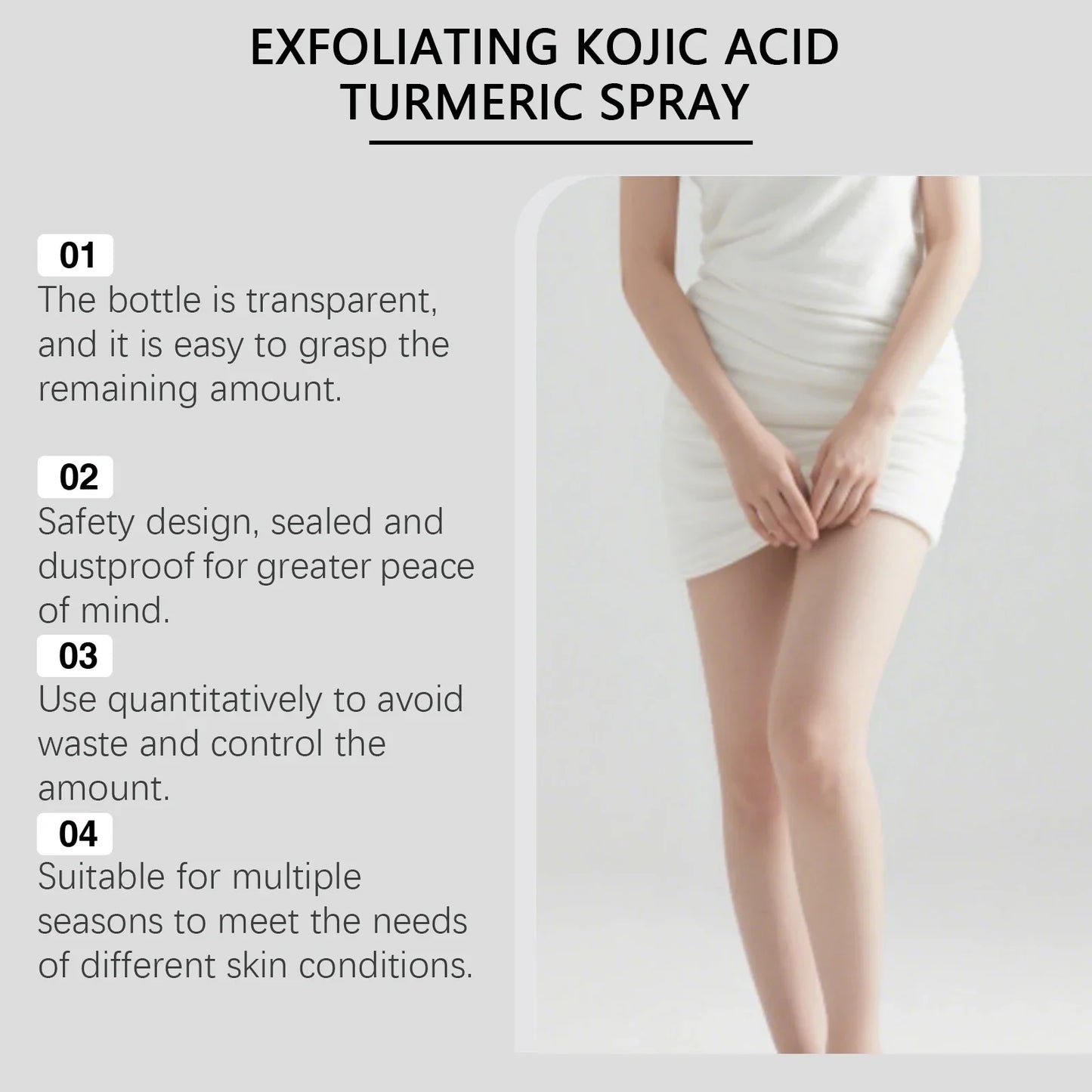 Kojic Acid & Turmeric Brightening Body Spray – All Skin Types