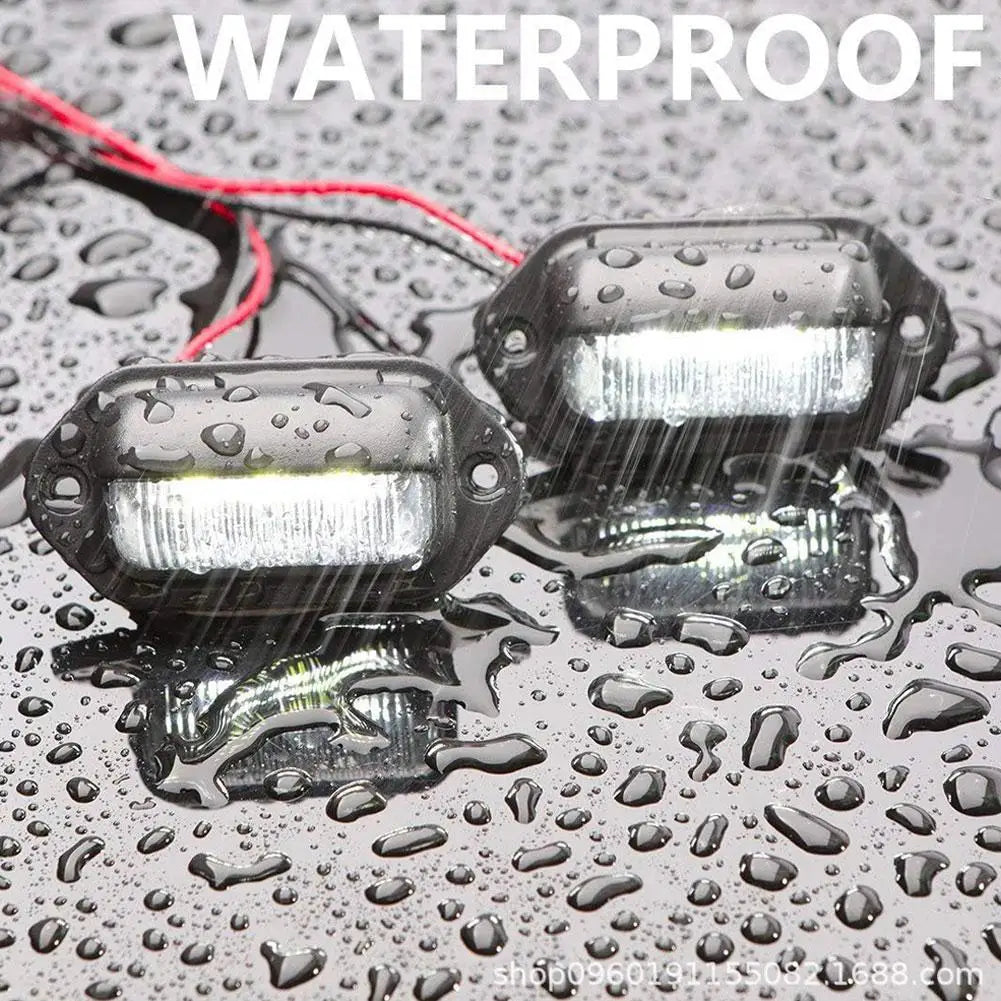 2-Pack 6-LED License Plate Lights – Truck SUV Trailer Van