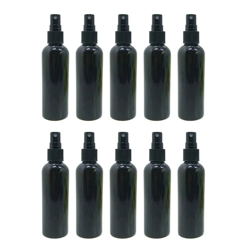 10-Pack 100ml Black Refillable Spray Bottles | Travel Atomizer