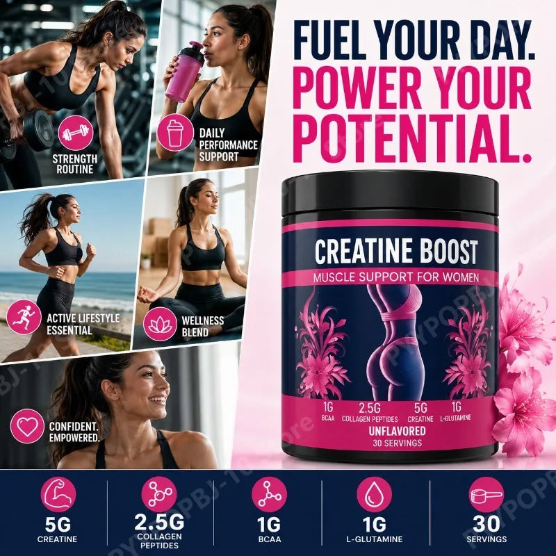 Creatine for Women with Collagen & BCAA – Booty Builder Supplement