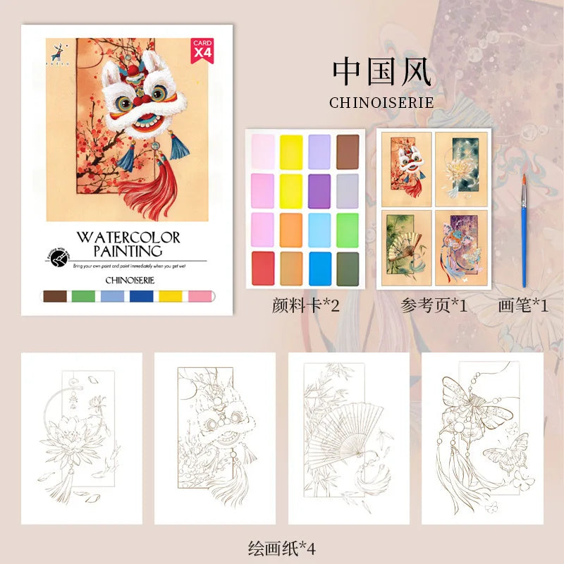 Bview Art Parent-child Gouache Painting Watercolor Pads DIY Coloring