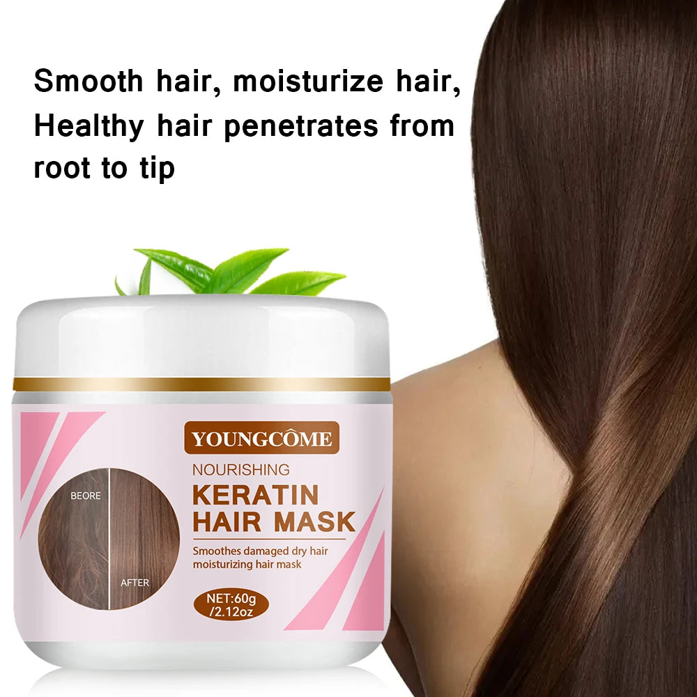 Keratin Collagen Hair Mask – Repair & Smooth All Hair Types Hair Care Peaceful Pleasures Health and Wellness