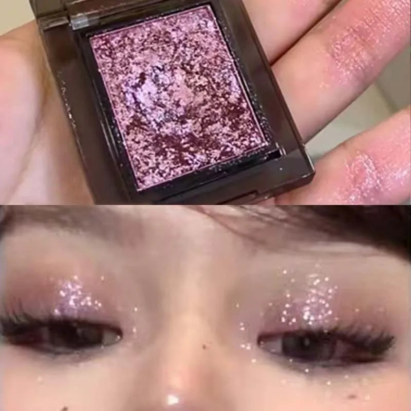 Purple Glitter Eyeshadow Shimmer Plate | Waterproof Long-Lasting