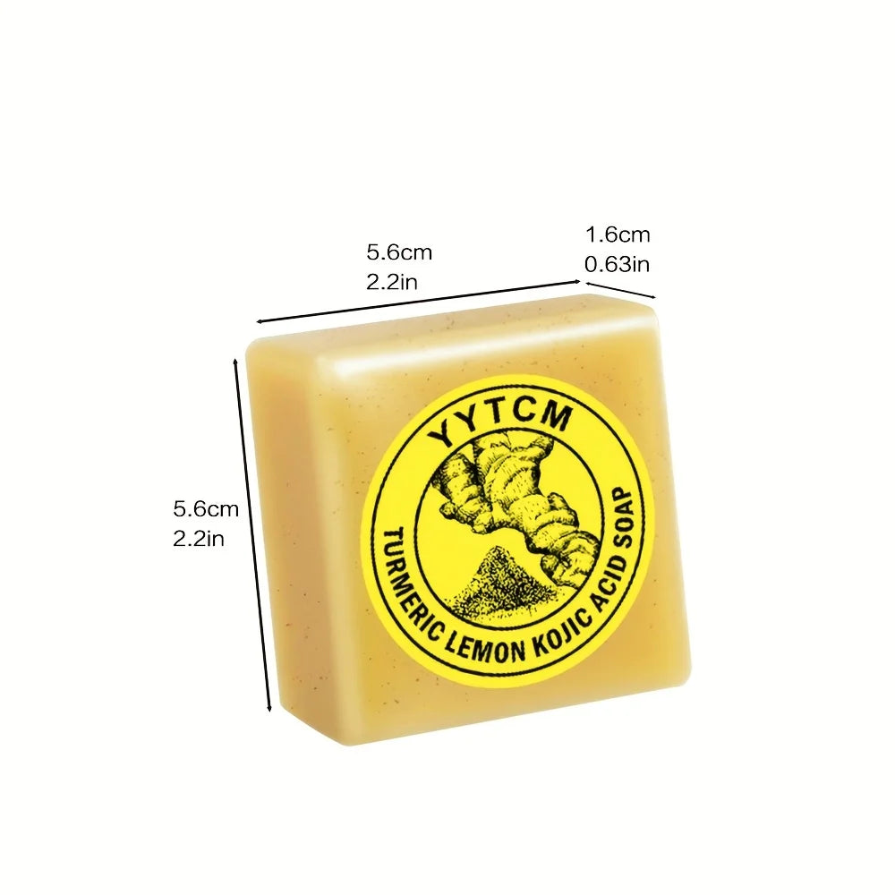 Granular Scrub Soap, Turmeric Lemon Kojic Acid Soap, Exfoliating Soap, Facial and Body Cleansing Soap 65G/Piece-1 Piece Peaceful Pleasures Health and Wellness