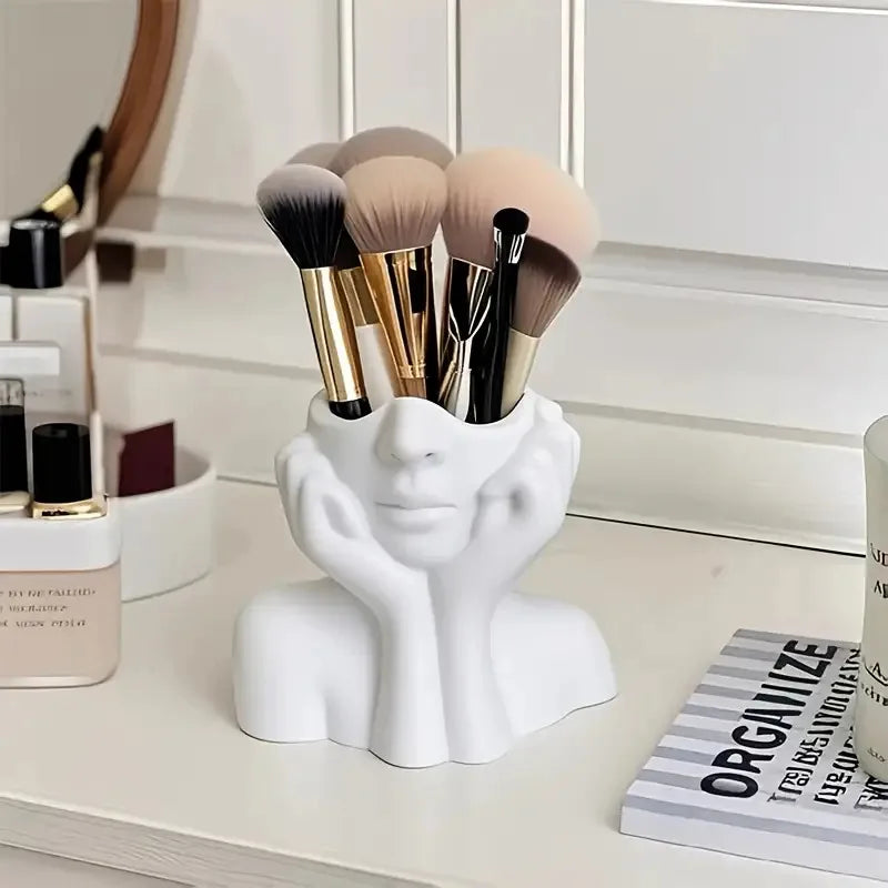 Face Shape Makeup Brush Holder & Beauty Storage Box