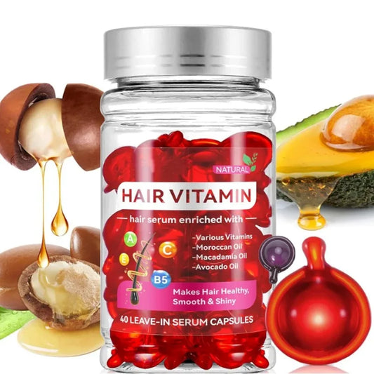 REAROYA Argan Vitamin Oil Hair Capsules – 40ct Leave-In Leave-In Hair Oil Oasis Select