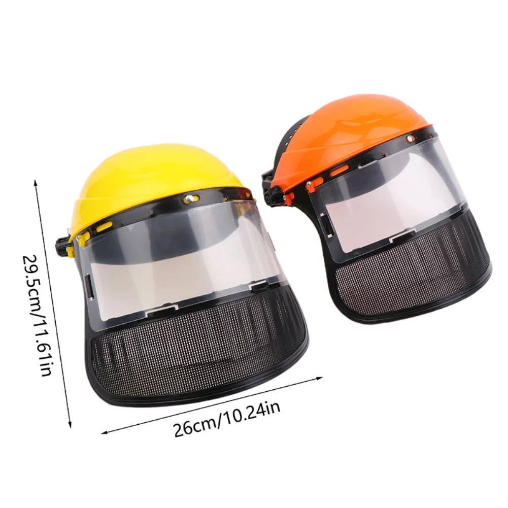 Full-Face Mesh Safety Helmet | Lawn Mowing & Forestry