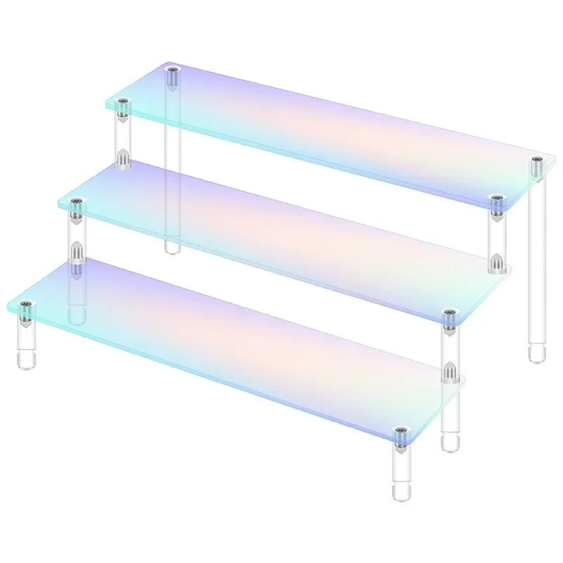 Iridescent Acrylic Display Riser Stand 1–5 Tier | Figures & Cupcakes