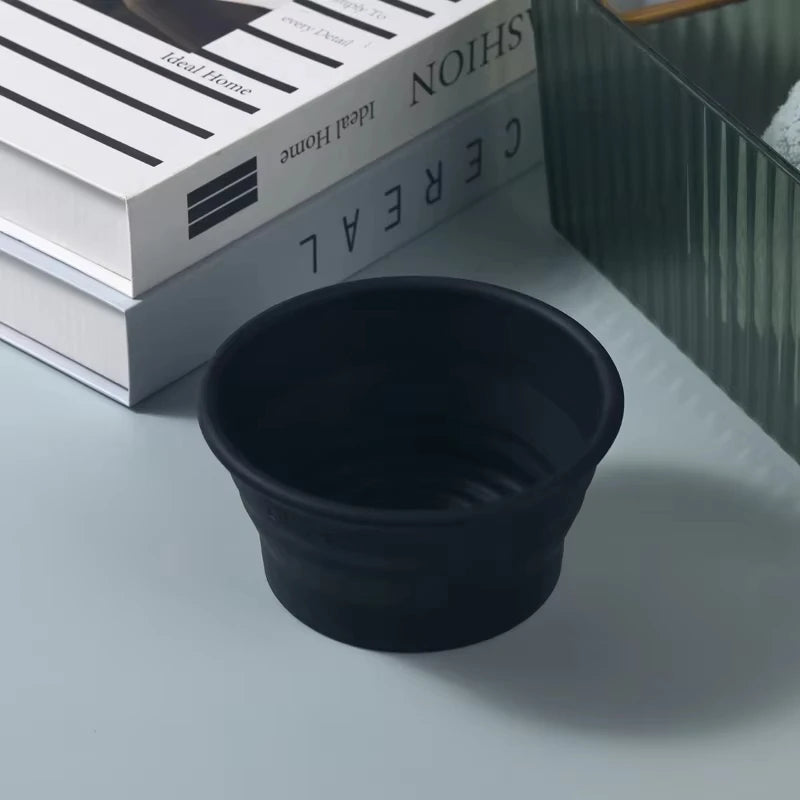 Yaqi Collapsible Portable Silicone Travel Shaving Bowl Black Green White Blue Gray Color Mens Cleaning Face Shaving Bowl New Peaceful Pleasures Health and Wellness CS025