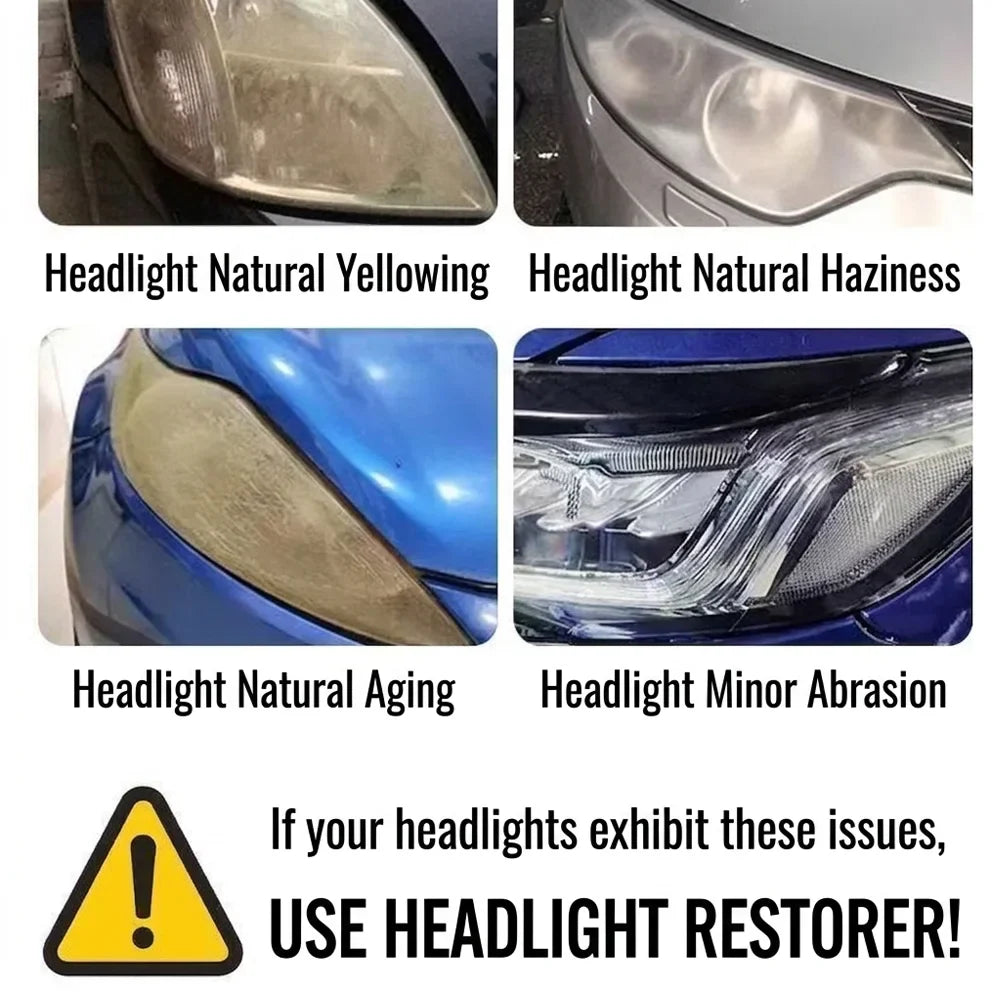 Headlight Polishing Kit – Compound, Sponge & Cloth | Restores Clarity