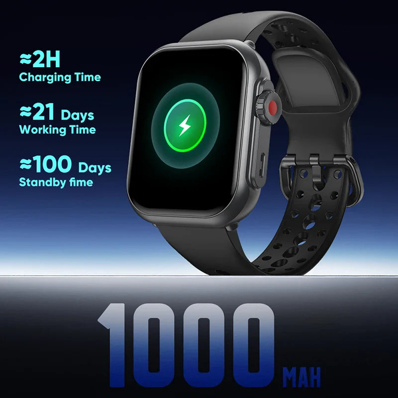 BOXUXING 1.85" AMOLED Smart Watch – Bluetooth Call, GPS, IP68