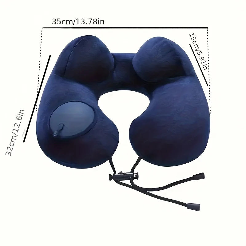 Portable Inflatable Neck Pillow – Travel, Camping & Office