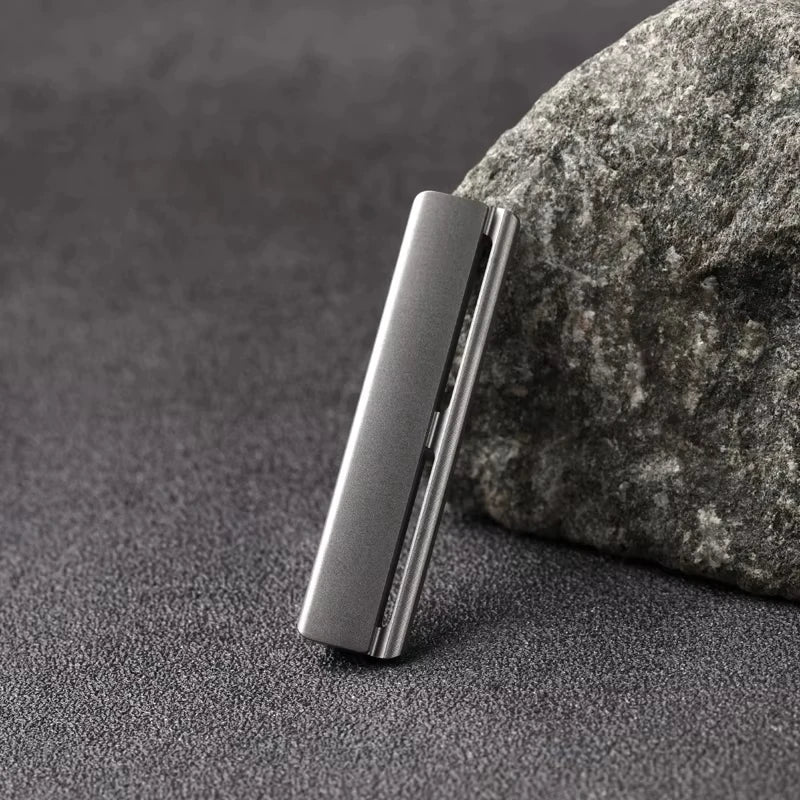 YAQI Excalibur Titanium Single Edge AC Safety Razor Head for Men Precision Shaving Replacement Razor Head Peaceful Pleasures Health and Wellness