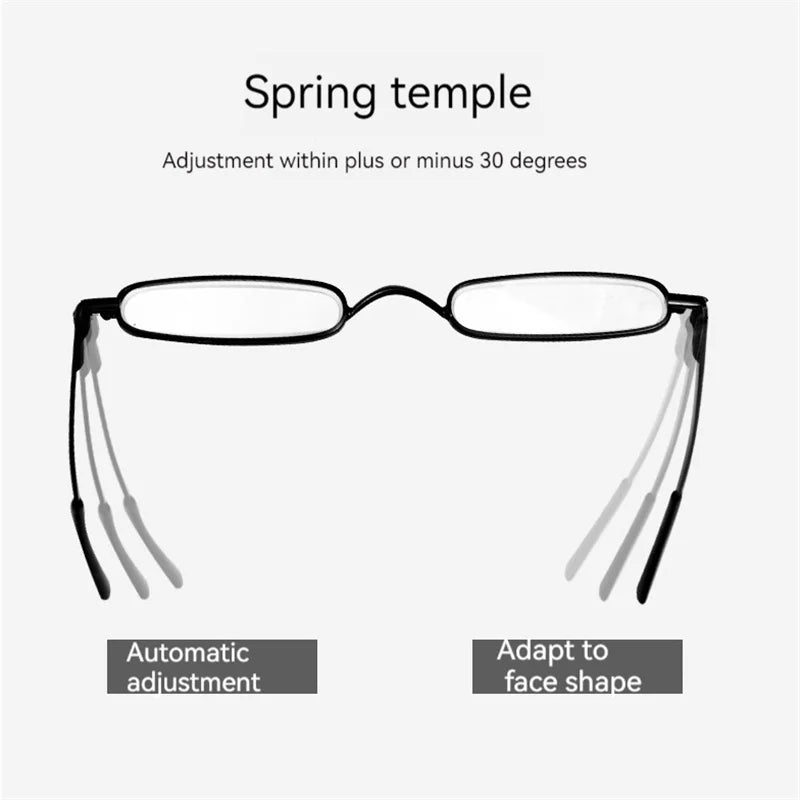 Penholder Presbyopic Glasses, Portable High-Definition Elderly Glasses, Fashionable and Wear-Resistant Metal Frame Peaceful Pleasures Health and Wellness