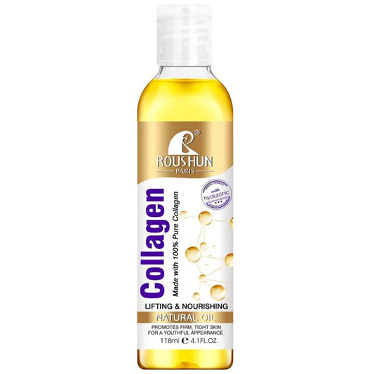 118ml Collagen Facial Essence Oil Body Massage Oil Nourishing Natural Body Oil, Moisturizing Skin Care and Hair Essence, Smooth Skin, Firming Massage and Hair Care Peaceful Pleasures Health and Wellness 118ml