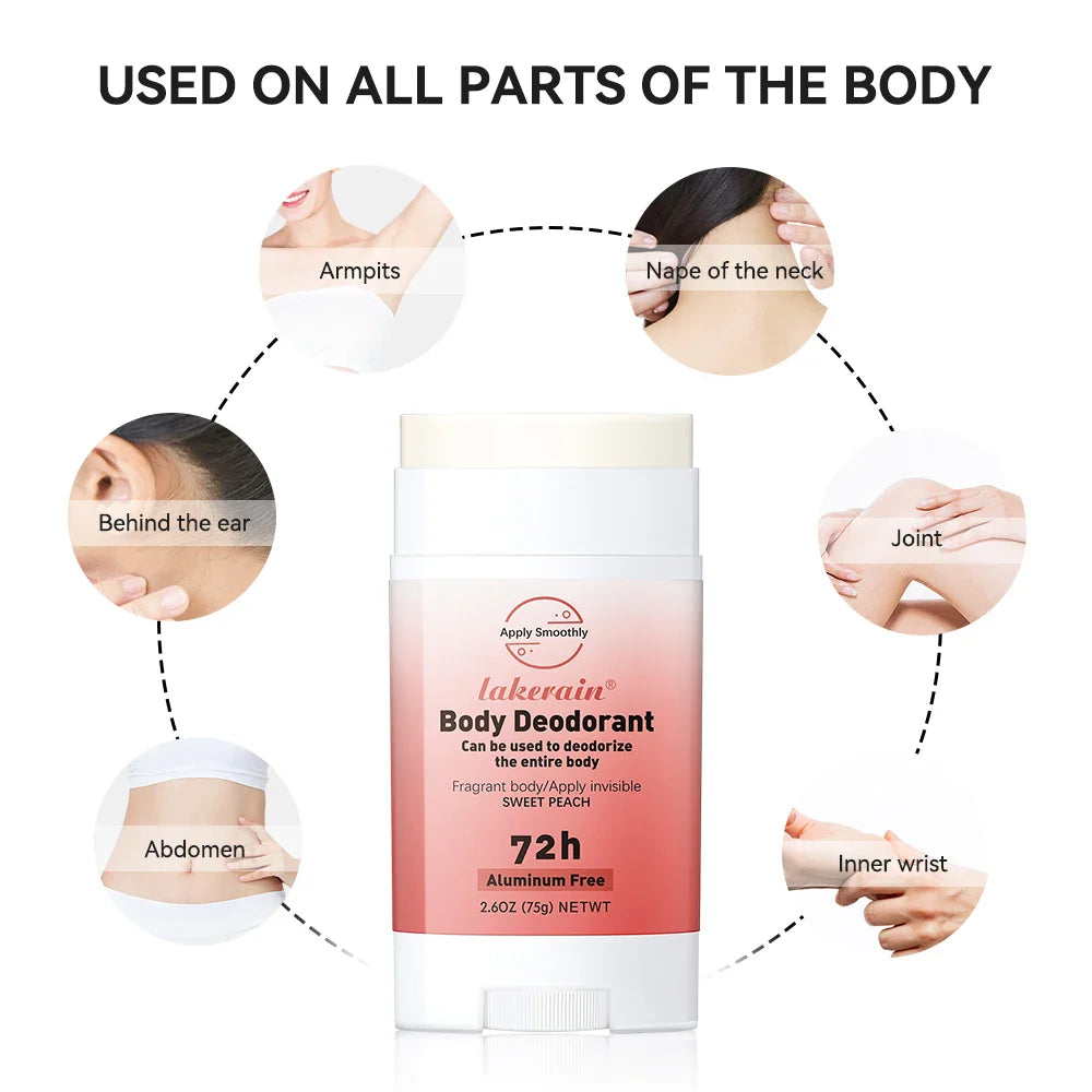 Rose & Peach Deodorant Stick – Aluminum-Free, All-Day Fresh