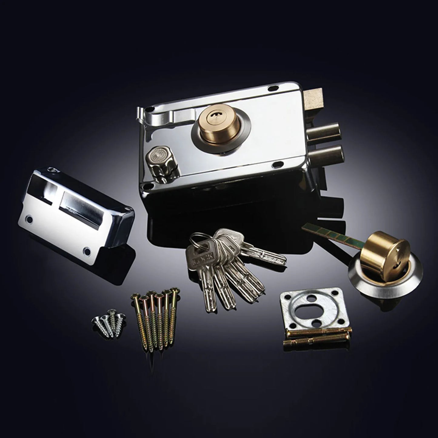 Exterior Gate Lock Stainless Steel Copper Lock Left Open with Security Prevent Theft Old Gate Lock Exterior Gate Lock Peaceful Pleasures Health and Wellness