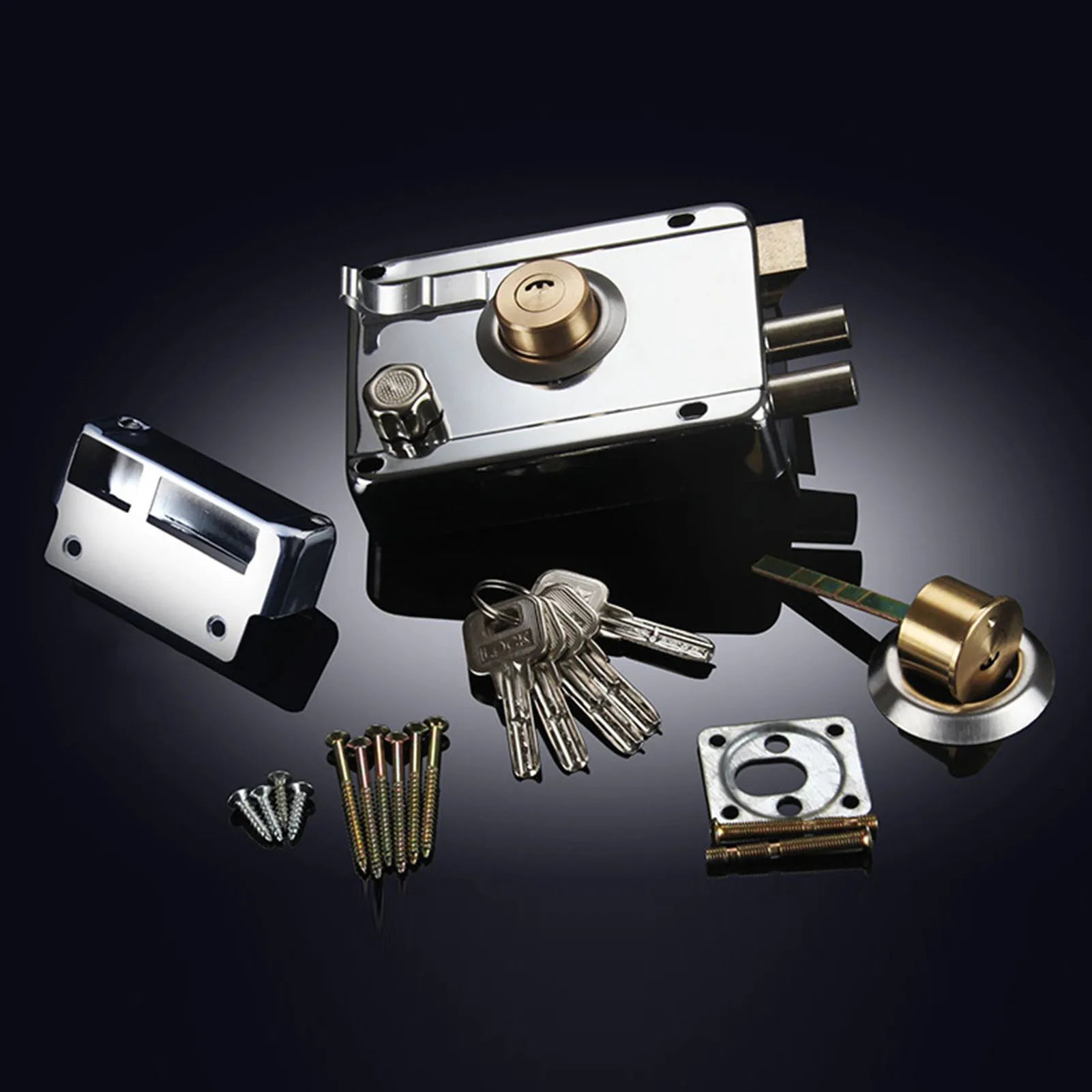 Exterior Gate Lock Stainless Steel Copper Lock Left Open with Security Prevent Theft Old Gate Lock Exterior Gate Lock Peaceful Pleasures Health and Wellness