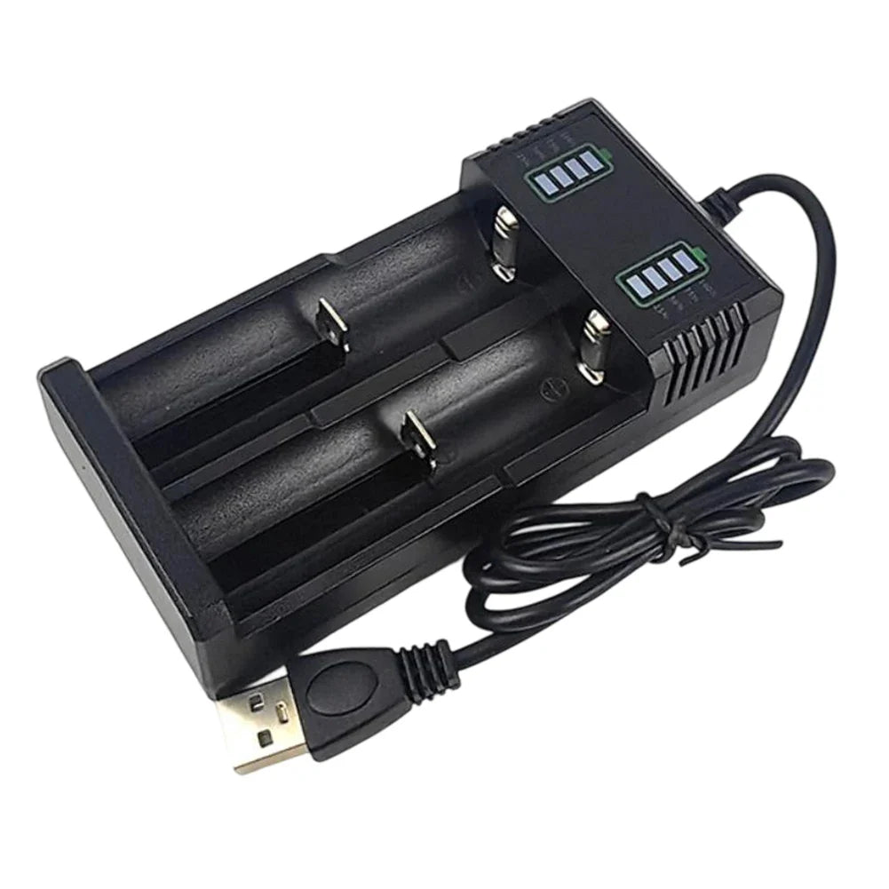 USB Smart Battery Charger 1/2/4-Slot – 18650 21700 26650
