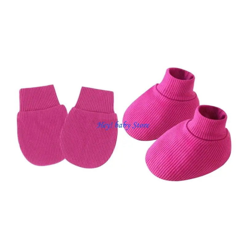 Baby Anti-Scratch Gloves & Socks Set | Newborn 0–6 Months