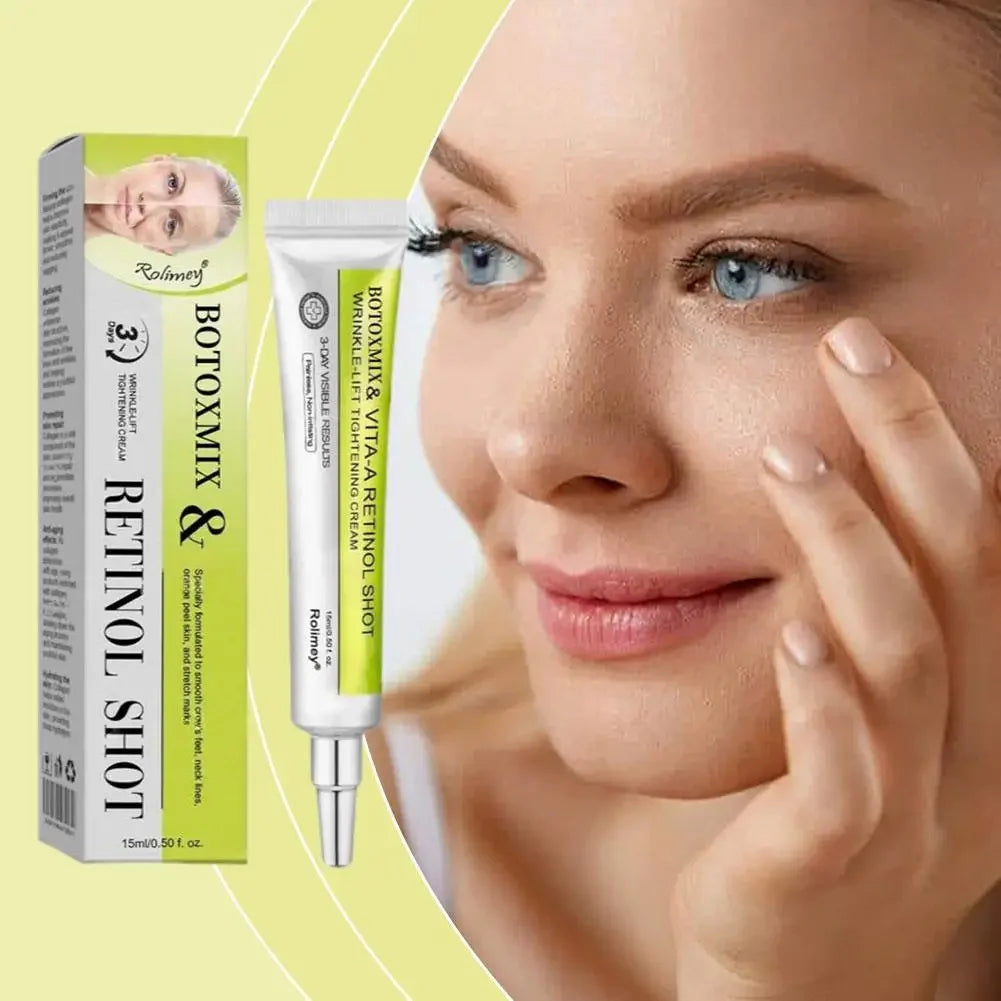 15g Retinal-Shot Tightening Booster Face Cream & Eye Cream Anti-Aging Firming Lifting, Fade Fine Lines, Night Moisturizer Peaceful Pleasures Health and Wellness