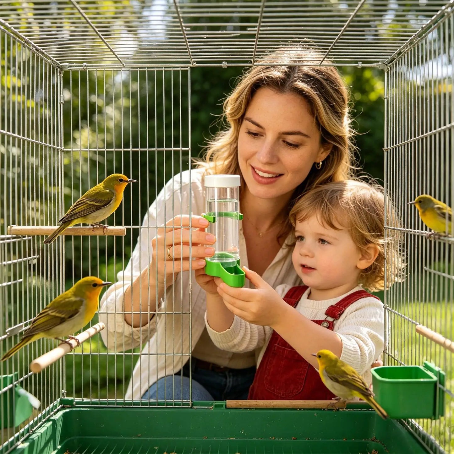 140ml Automatic Bird Water Dispenser – Leak-Proof Cage Waterer
